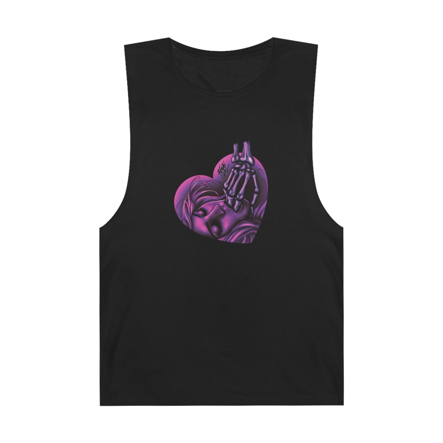 "Sucker for the Villain" Unisex Skeleton PINK Heart Tank Top