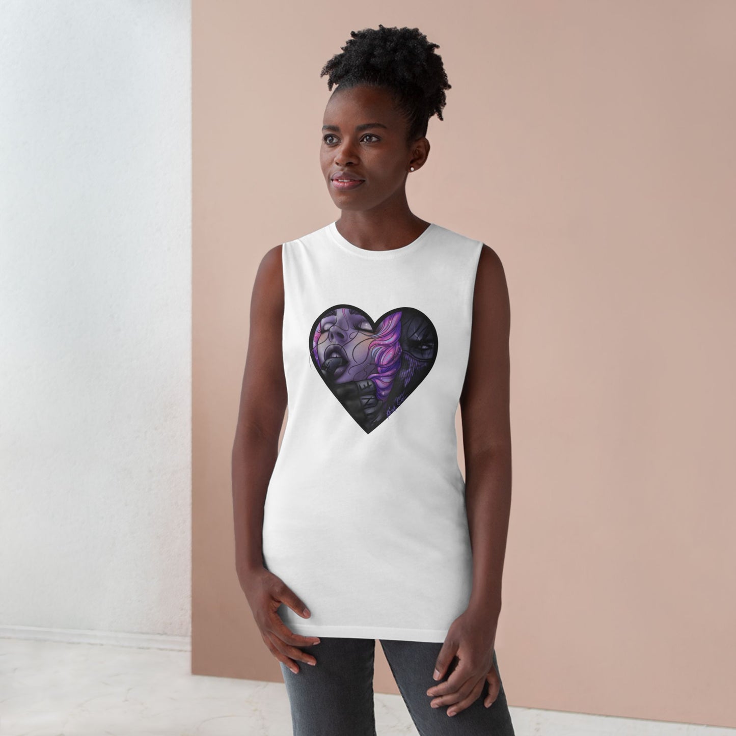 "MINE" Unisex Heart Graphic Tank Top
