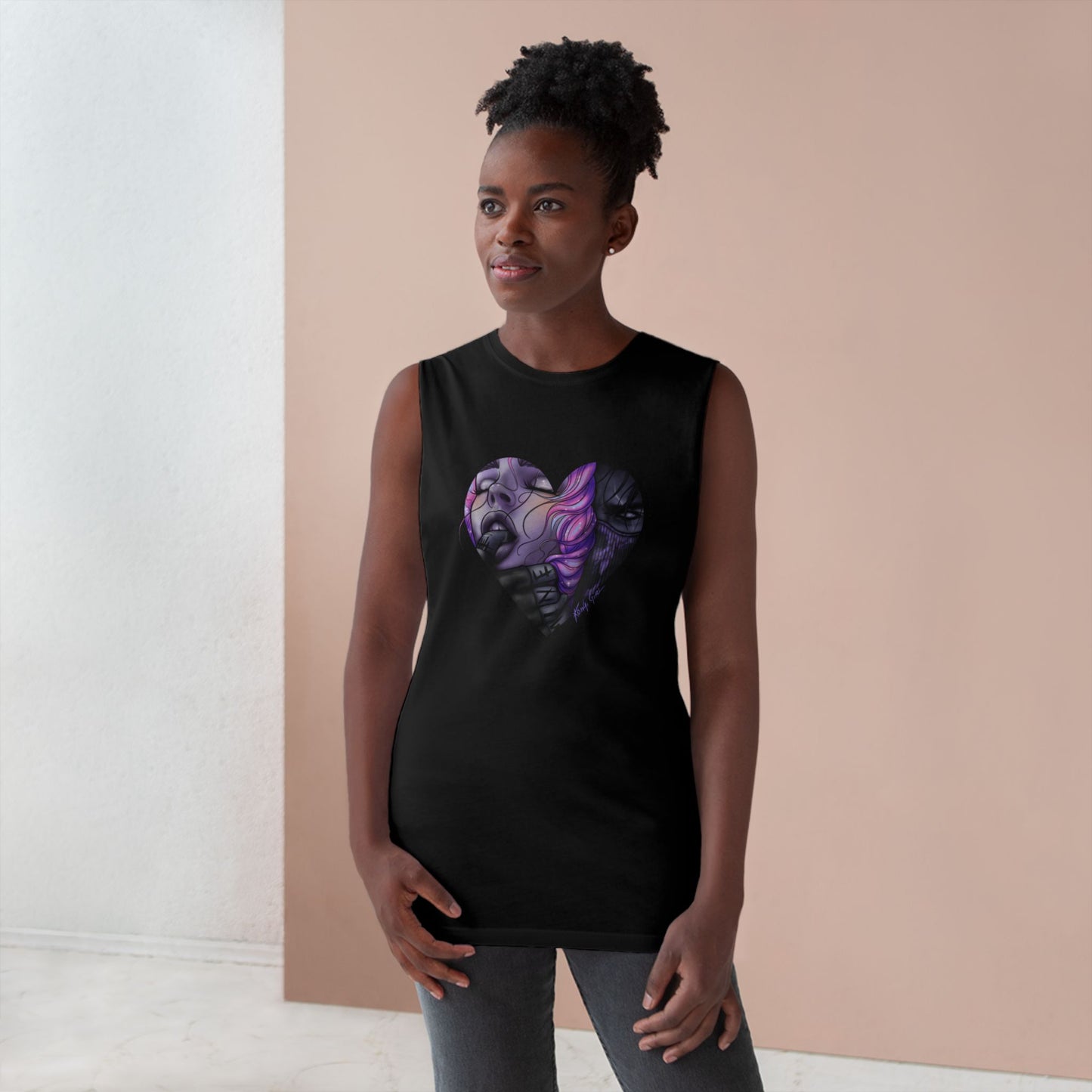"MINE" Unisex Heart Graphic Tank Top