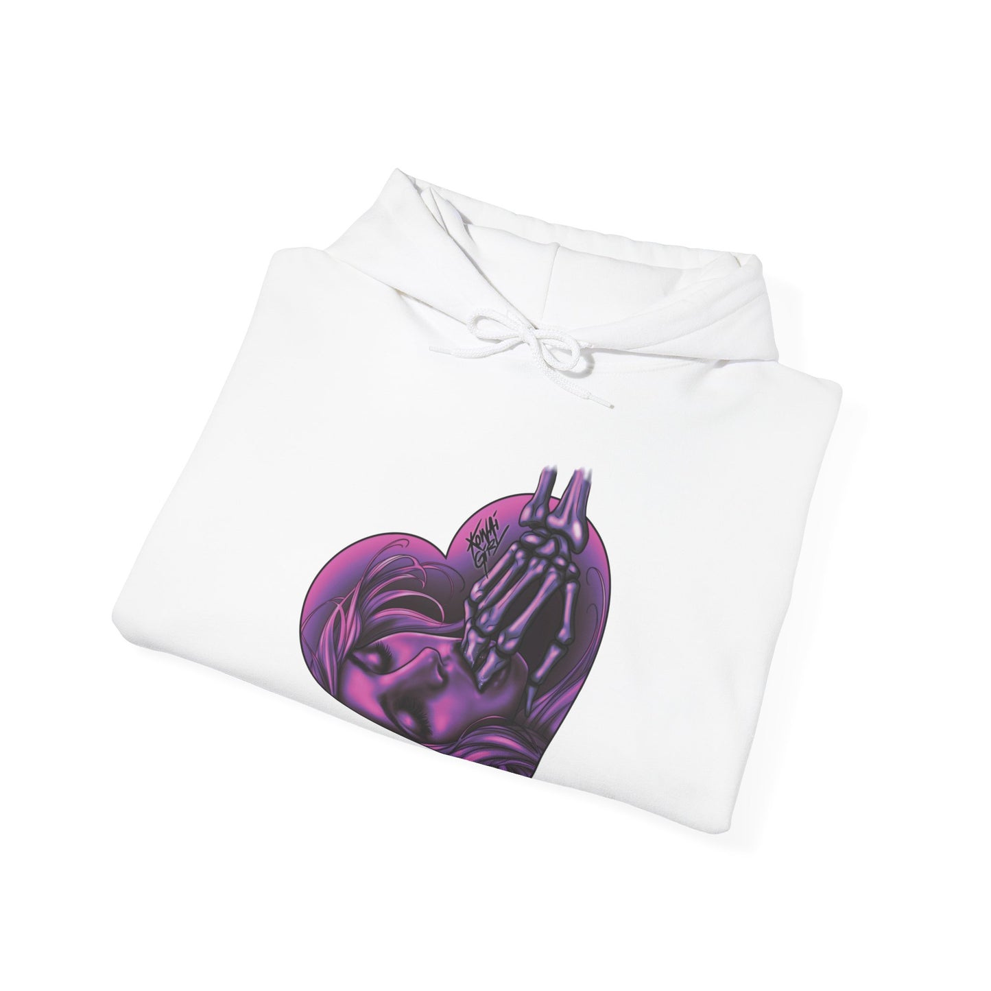 "Sucker for the Villain" PINK Heart Unisex Hoodie – FRONT PRINT ONLY