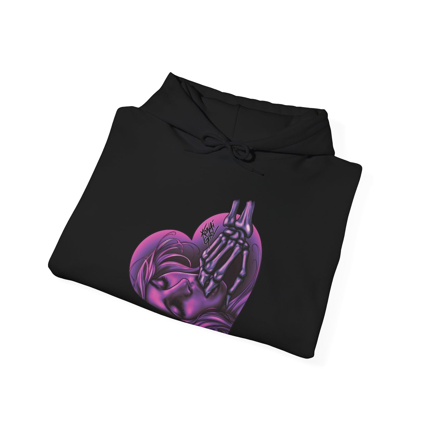 "Sucker for the Villain" PINK Heart Unisex Hoodie – FRONT PRINT ONLY