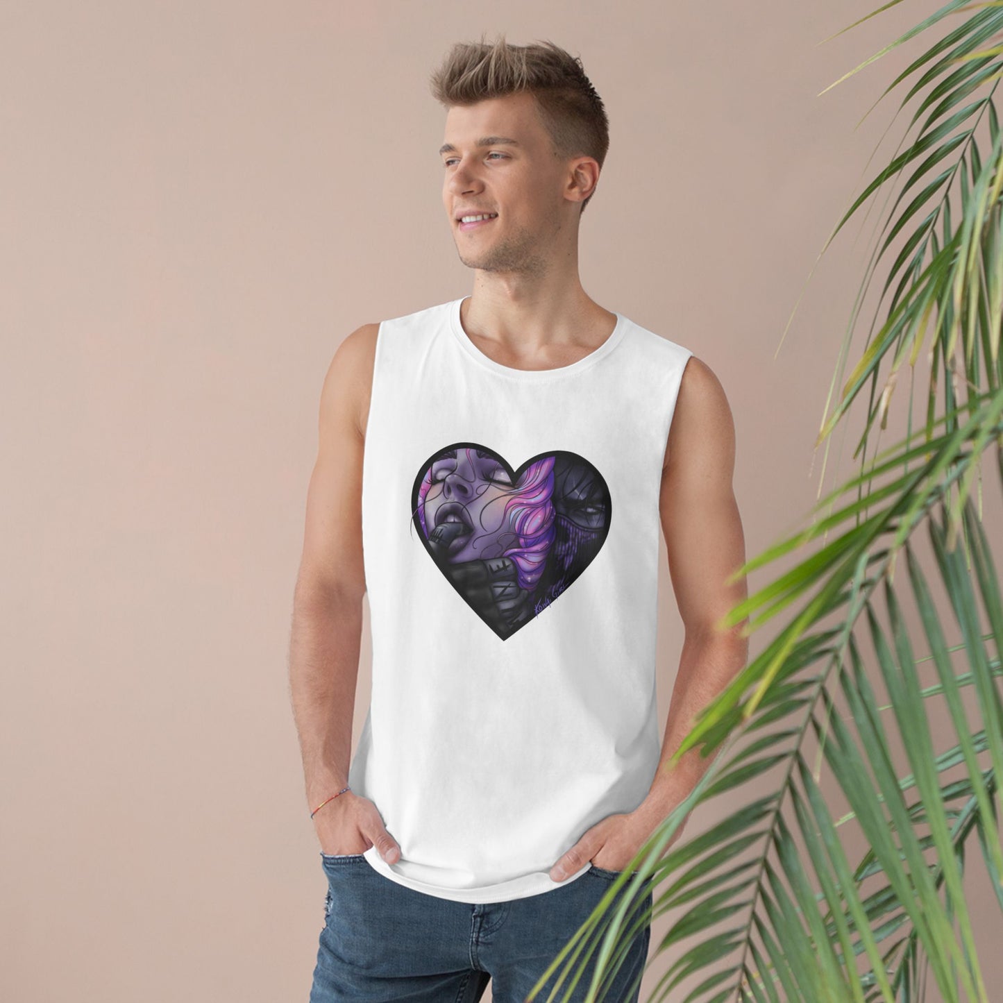 "MINE" Unisex Heart Graphic Tank Top