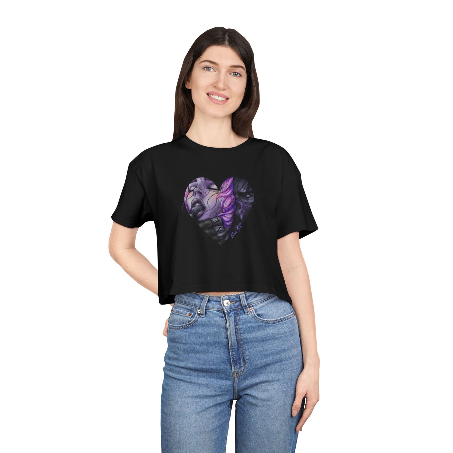 "MINE" Women's Crop Tee (FRONT PRINT)