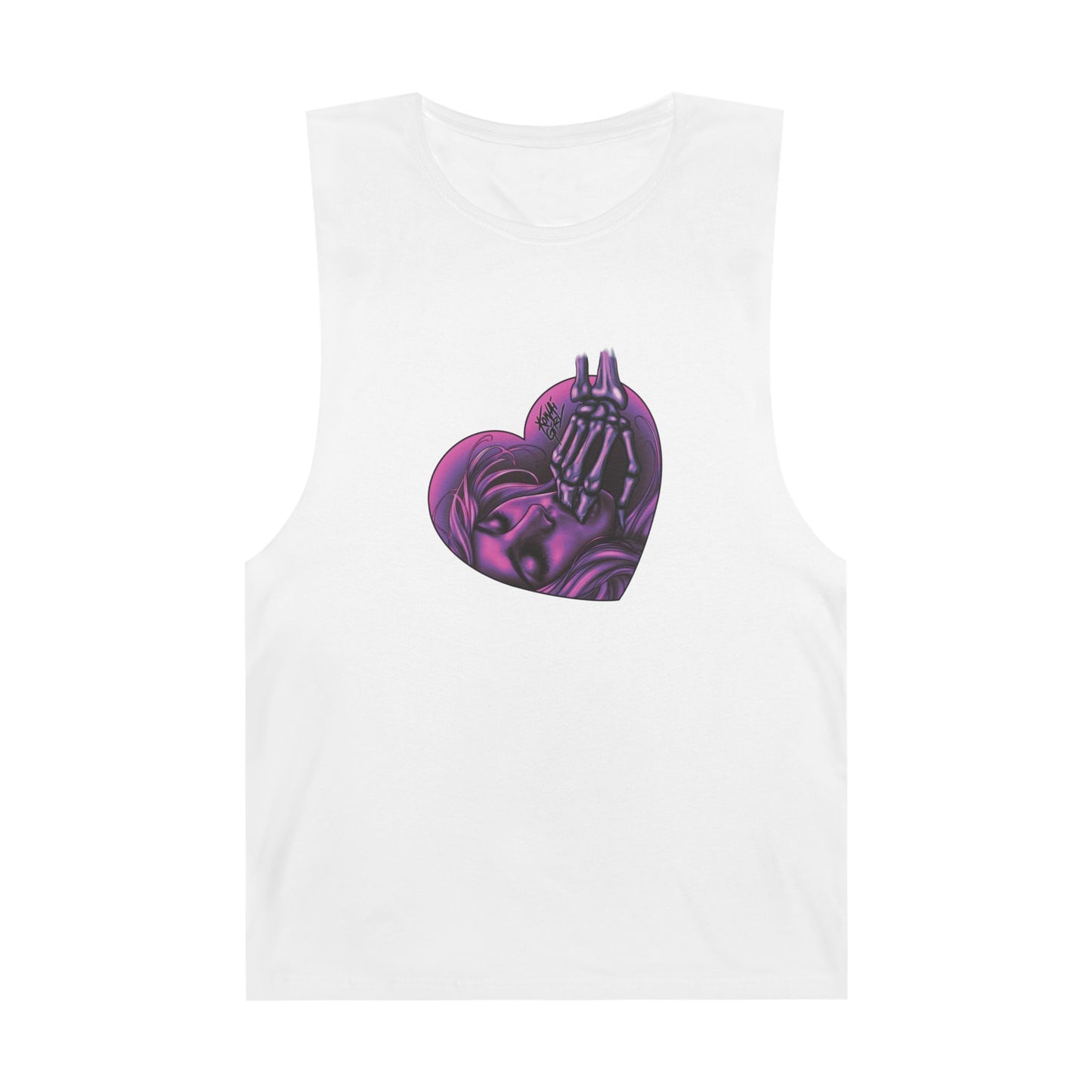 "Sucker for the Villain" Unisex Skeleton PINK Heart Tank Top