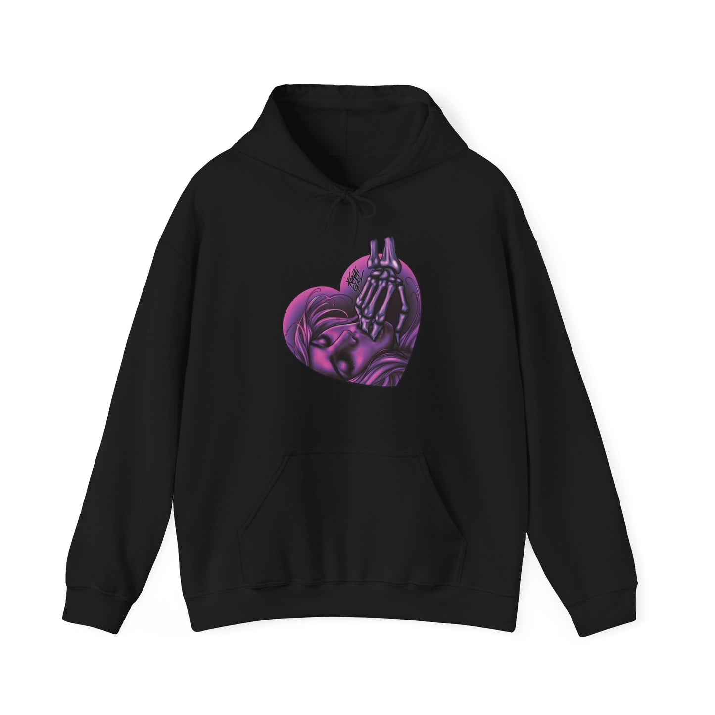 "Sucker for the Villain" PINK Heart Unisex Hoodie – FRONT PRINT ONLY