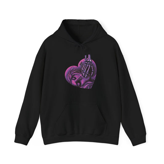 "Sucker for the Villain" PINK Heart Unisex Hoodie – FRONT PRINT ONLY
