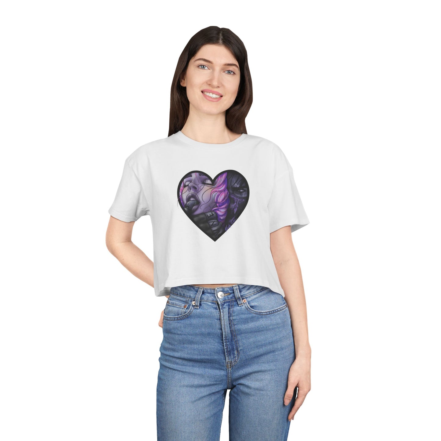 "MINE" Women's Crop Tee (FRONT PRINT)