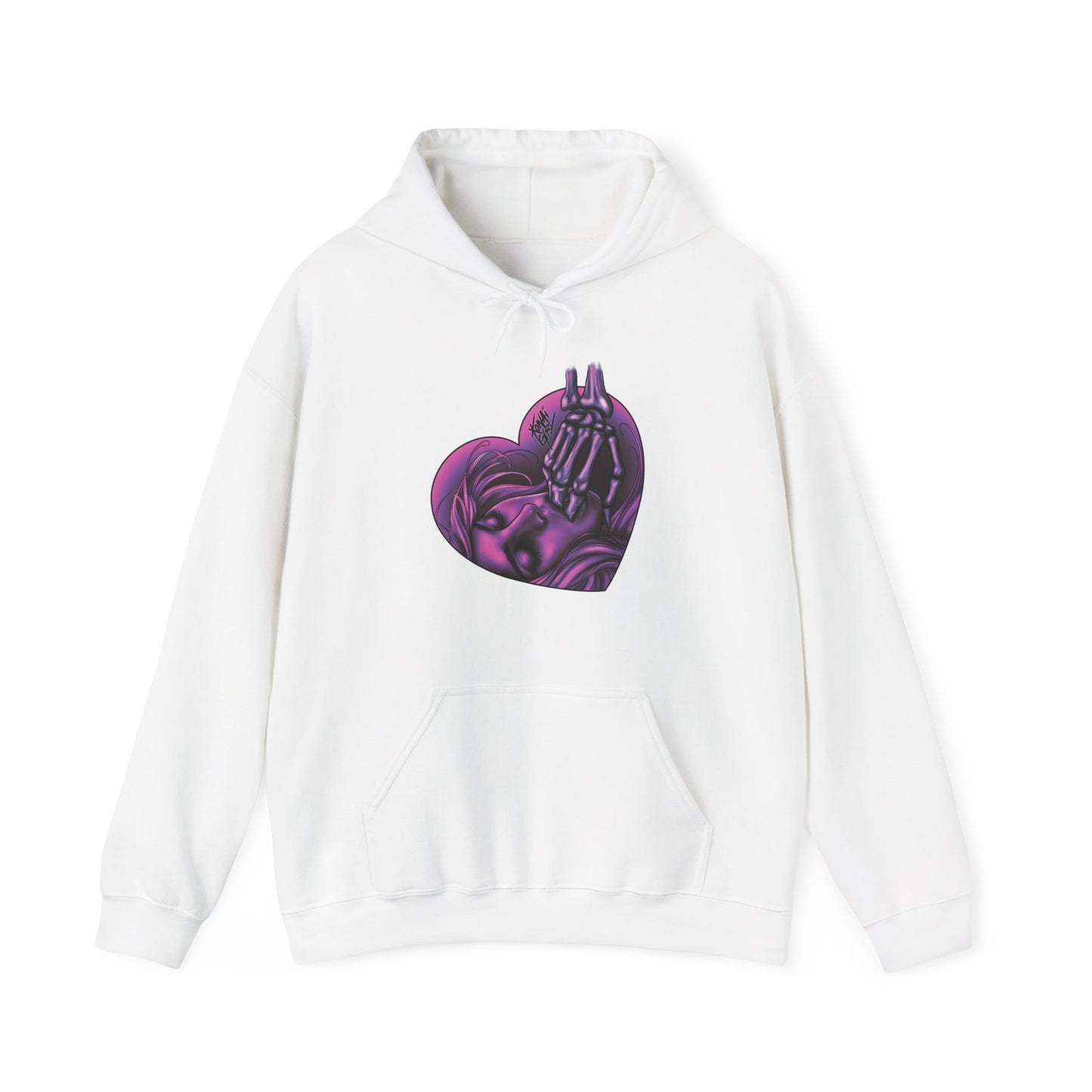"Sucker for the Villain" PINK Heart Unisex Hoodie – FRONT PRINT ONLY